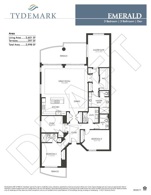 Emerald floor plan — view layout below