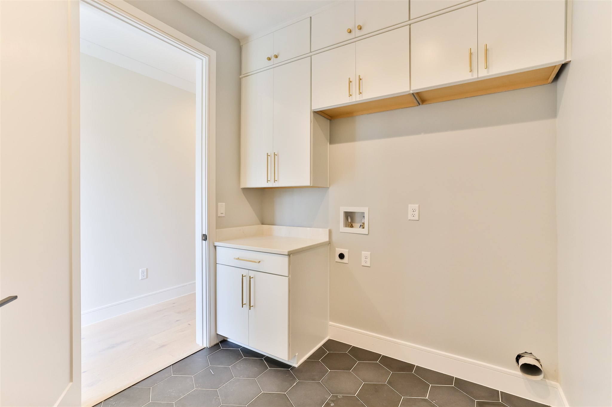 1st floor guest suite with kitchenette, storage, private entry, laundry room 